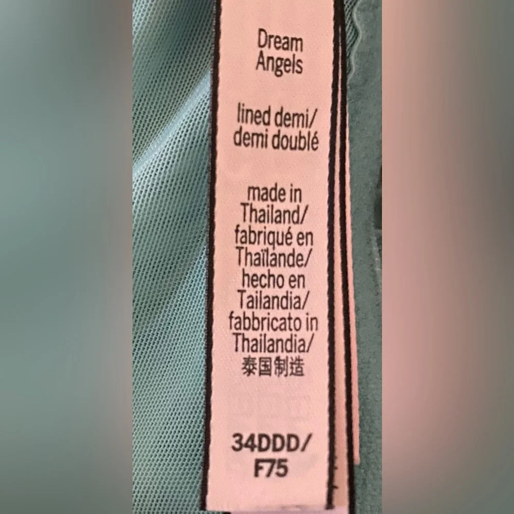VS MINT/SLVR Dream Angels Lined Demi, 34DDD, *P1062 - Picture 6 of 7